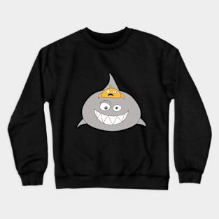 Fish riding Shark Crewneck Sweatshirt